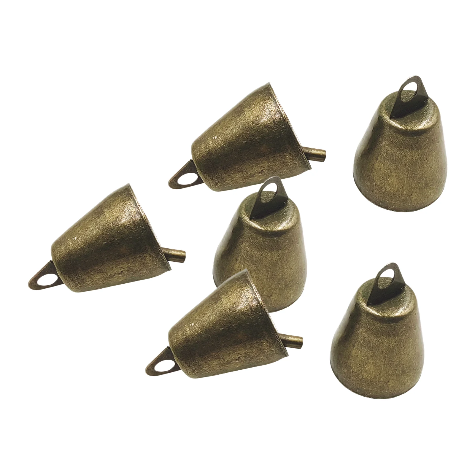 6pcs Hanging Bells Wind Chimes Jingle Bell DIY Iron Small Bell Pendant for Christmas Tree Christmas Wreath Party Wedding Festive