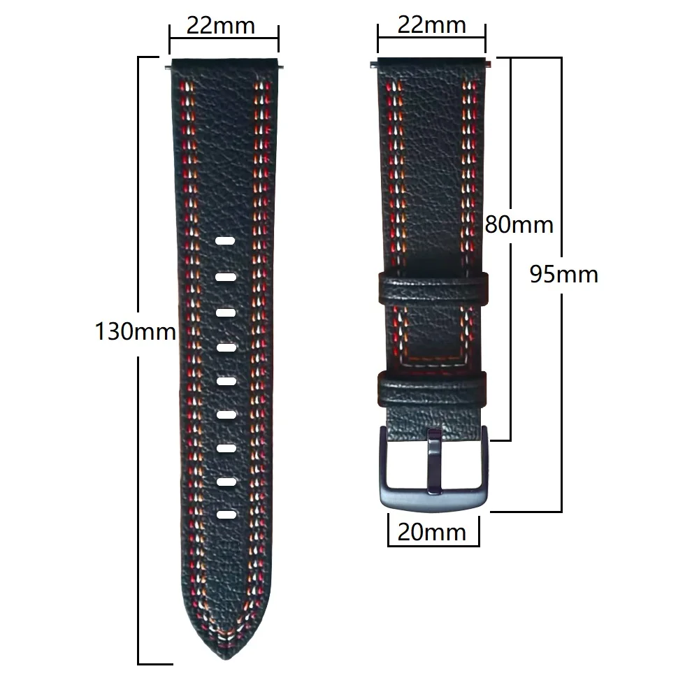 22mm Leather Watchband Strap For Samsung Galaxy Watch 46mm Correa Bracelet for Galaxy Watch 3 45mm Gear S3 Classic Frontier Band