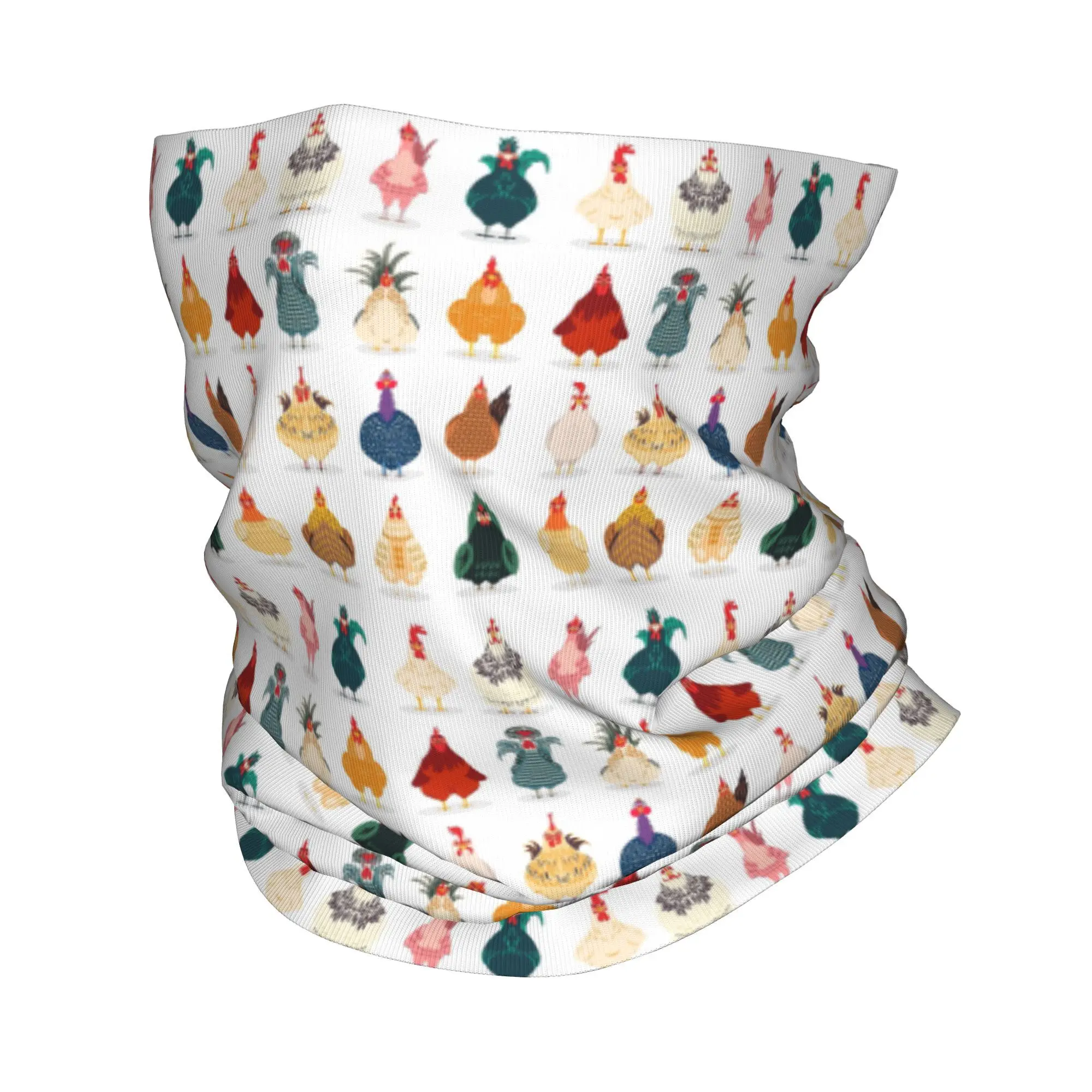 

Cute Chicken Bandana Neck Gaiter Printed Mask Scarf Warm Headband Riding Unisex Adult Washable