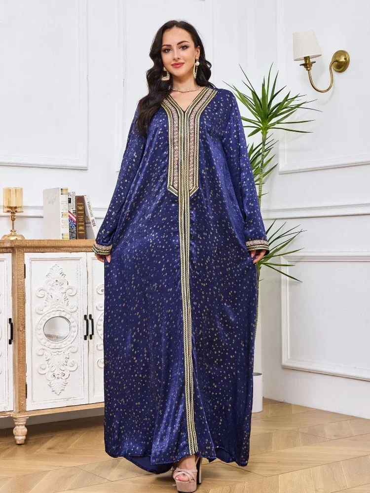 

2026 Ид женское длинное платье Абая мусульманский Ид исламская одежда на Ближнем Востоке Джалабия кафтан вечерние платья халат Vestidos