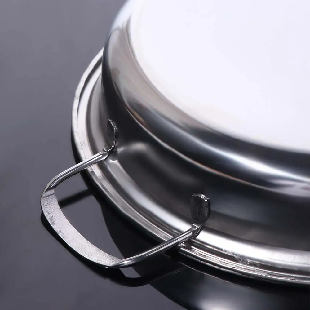 Stainless Steel Oval Grilled Fish Pan Deepened Large Capacity Barbecue Grill Pan with Lid with Handle Hot Pot Commercial