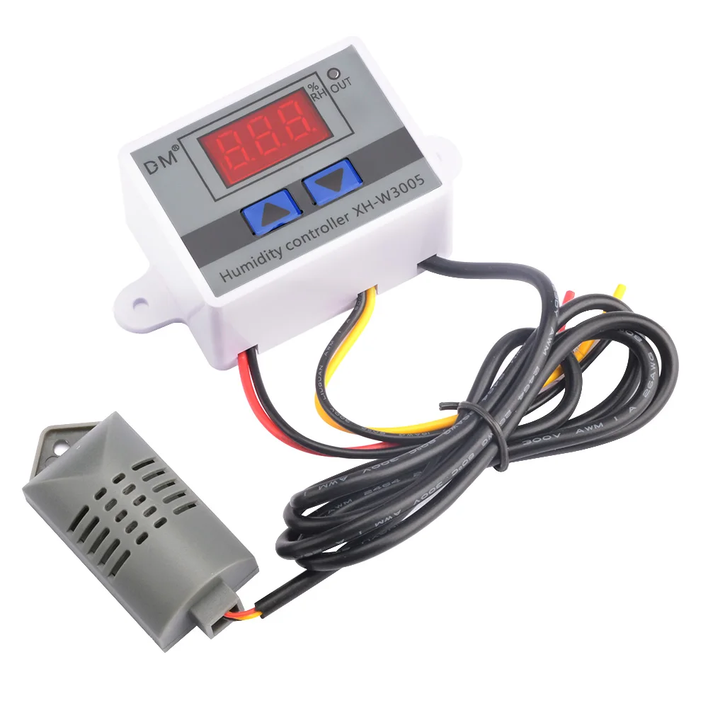 W3005 XH-W3005 Digital Humidity Meter Hygrometer Controller DC 12V 24V AC 110-220V 10A Relay Voltage Regulator Humidity Sensor