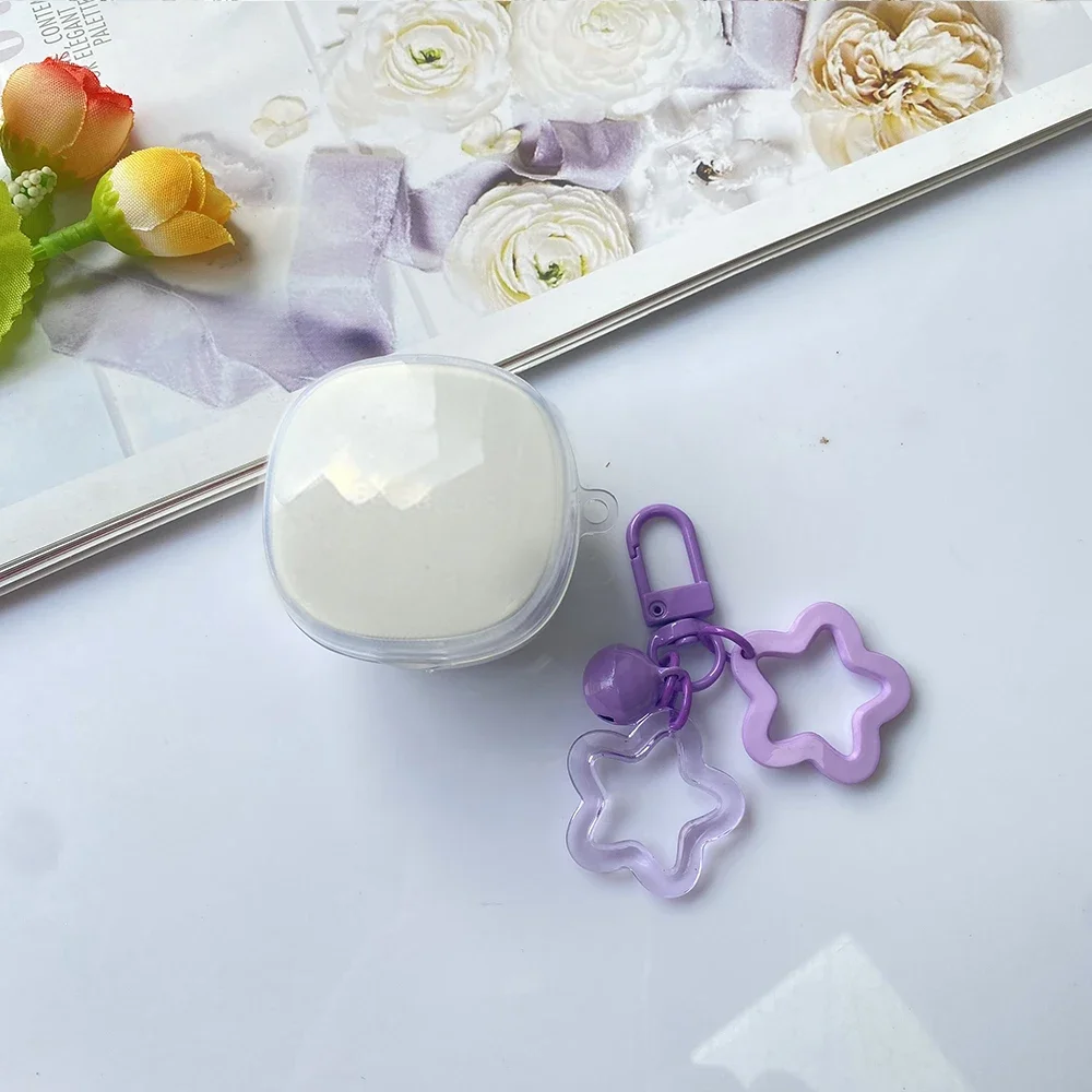 حافظة شفافة لهاتف سامسونج جالاكسي براعم لايف / 2pro /Buds FE حافظة كرتونية ستار سماعة غطاء سيليكون لهاتف جالاكسي Buds2 pro