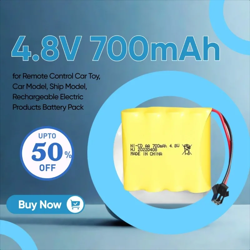 

4.8V 700mAh Rechargeable Battery for Remote Control Car Toy, Car Model, Ship Model, Rechargeable Electric Products Battery Pack