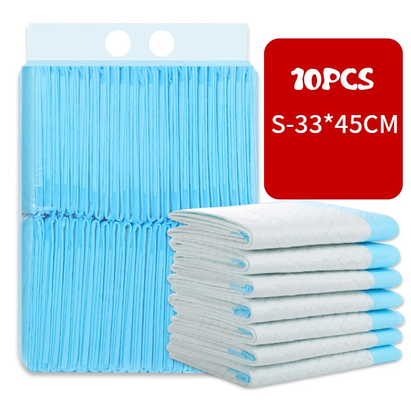 Small Dog Pee Pads Absorbent Waterproof Training Pads for Puppies Bichon Disposable Pet Diaper Mats 10 Pack