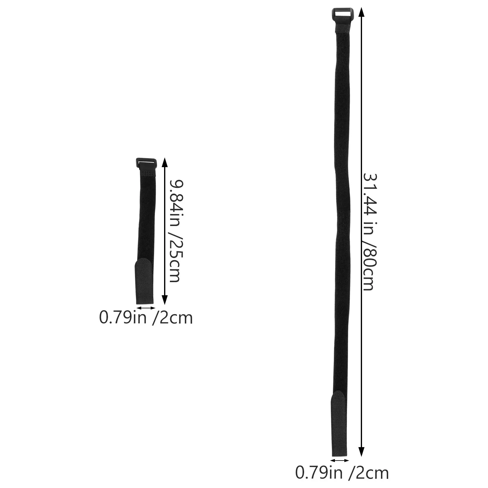 20Pcs Nylon Hook Loop Cable Strap Reusable Bundling Fastener for Cable Management Office Home Computer Desk Wire Tie Black - view 6