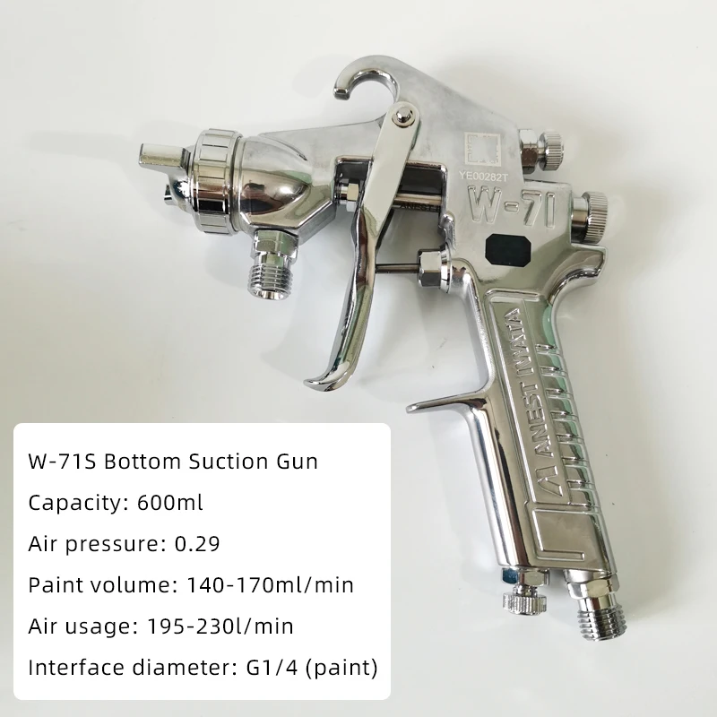 Iwata-本格的なスプレースプレーガンW-71S,高噴霧,ファインハンドスプレー,1.0/1.31.5/1.8mm