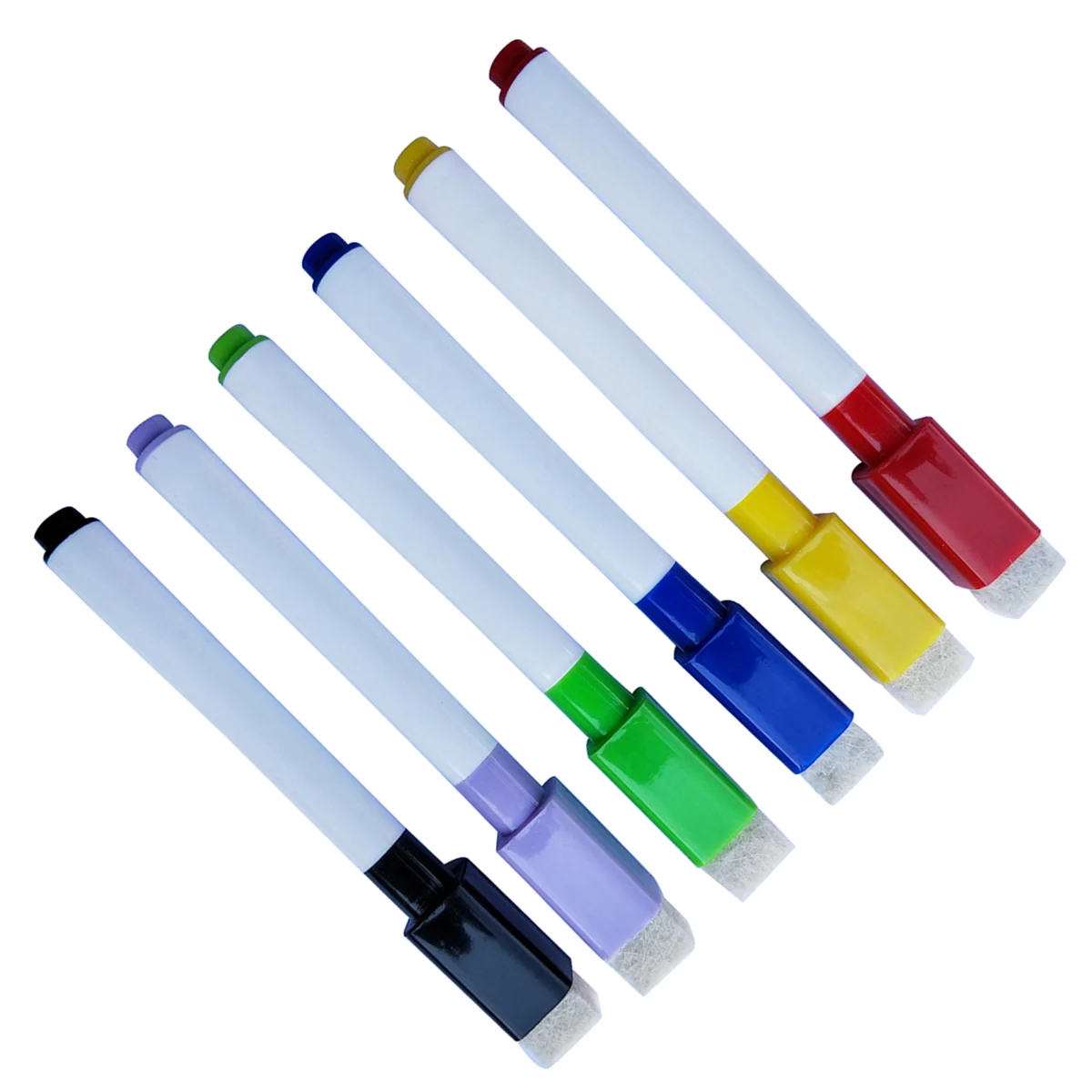 6 Pcs Dry Erase Markers Rewritable Fine Point Low Odor Mini Magnetic Assorted Vivid Colors whiteboard marker