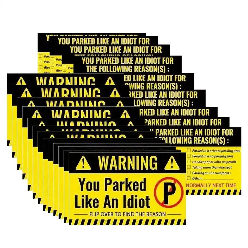 

Bad Parking Cards 50 Pieces Parking Violation Cards Attention-Grabbing Humorous Car Supplies Stocking Stuffers For Adults Car