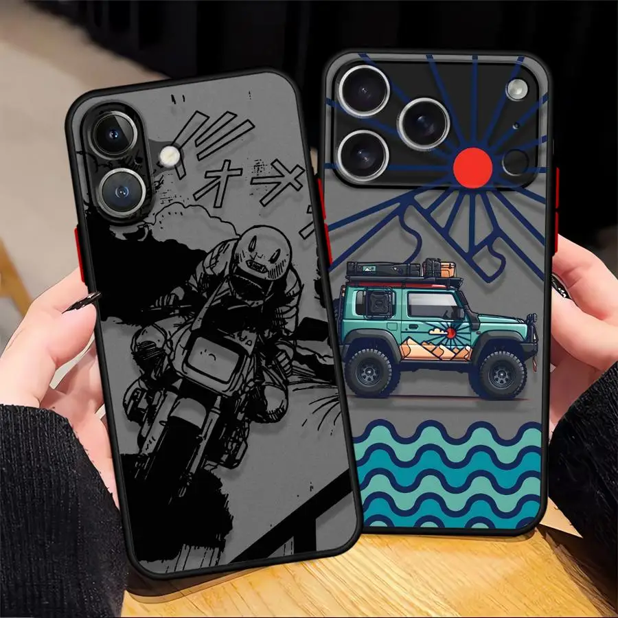 Fall für iPhone 17 Pro Max 14 7 8 SE 11 13 Mini Air 16 Plus X XS XR 12 17P 16P 15 Funda Zurück Telefon Abdeckung Cartoon Auto