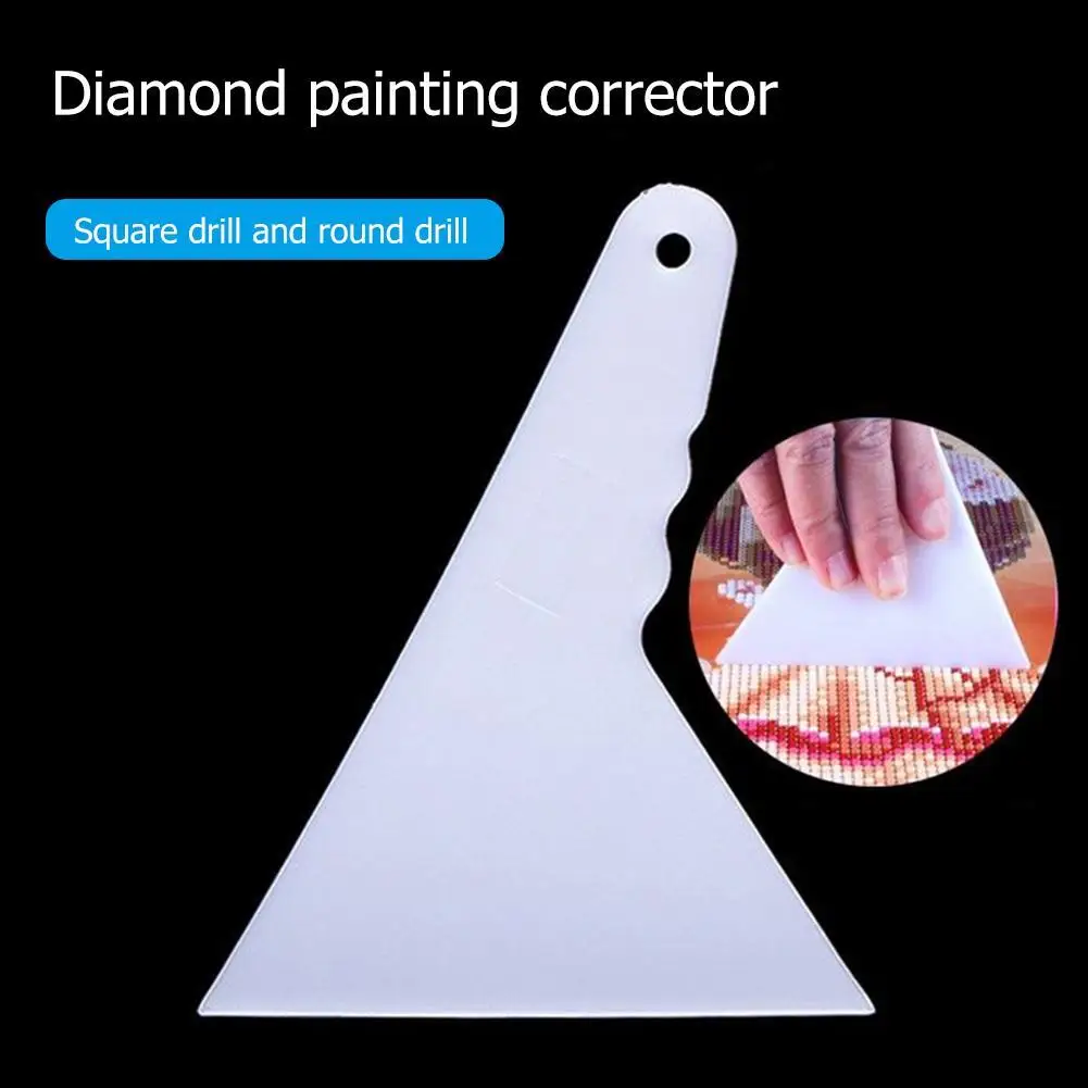 5D Diamond Painting Fix Tools Square Round Diamond Universal Plastic White Practical Solid Color for DIY Diamond Art Kit 14x10cm