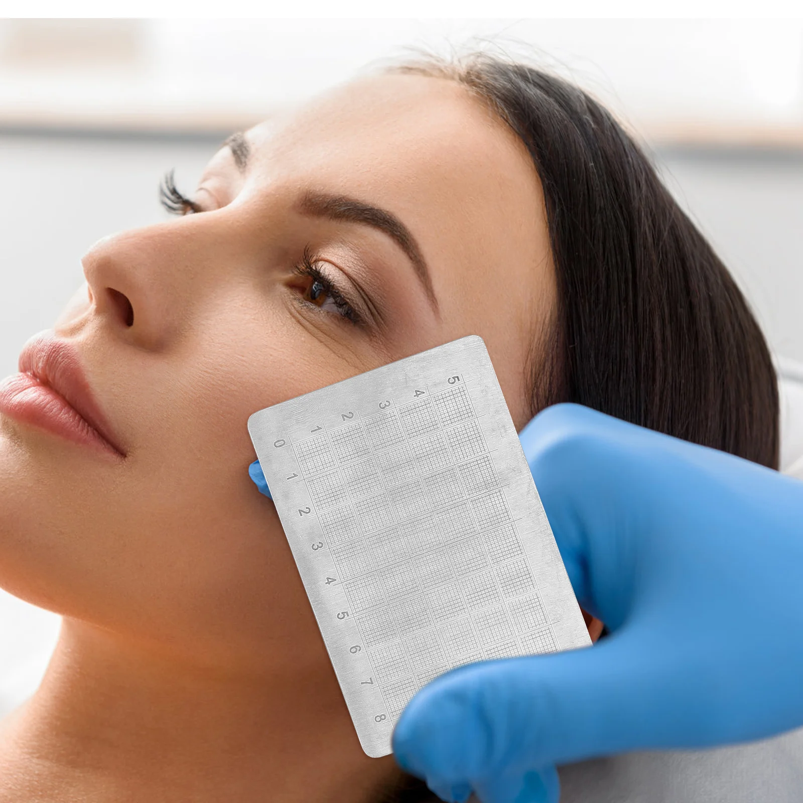 

Rhinoplasty Carving Plate Dual sided Stainless Steel Nasal Shaping Tool Measurement Device Nose Sculpting Aid for Professionals