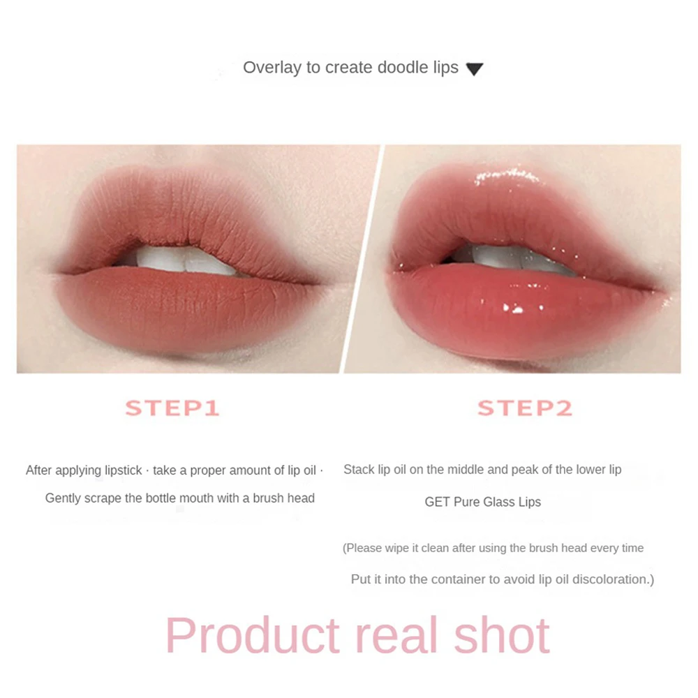 Fruit Jelly Lip Oil Transparent Mirror Lip Gloss Lasting Moisturizing Liquid Lipstick Korean Plumping Lips Makeup Cosmetics