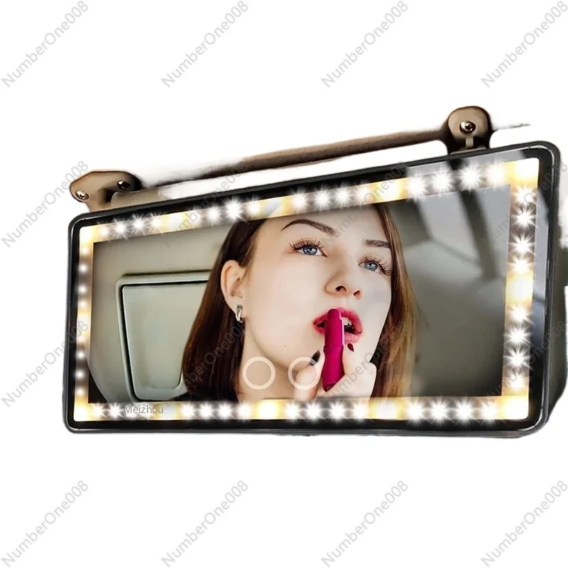 Automotive Sun Louver Car Cosmetic Mirror Co-Pilot Sun Visor Makeup Mirror Touch Screen Car Mirror