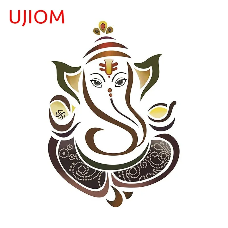 UJIOM Funny Thai Elephant God Wall Stickers Creative Religious Decals Vinyl Living Room Wall Door Decoration Moisture-proof