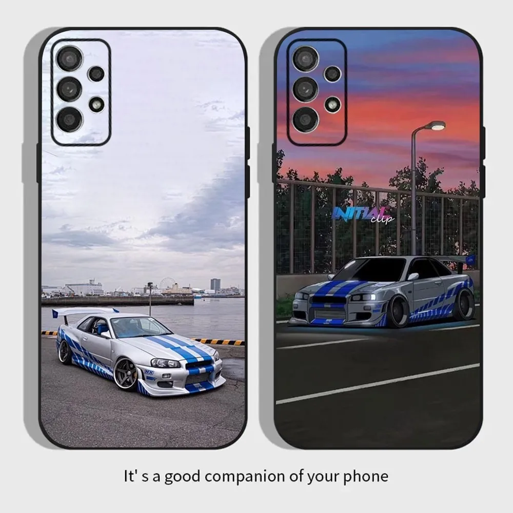 F-Fast And F-Furious R-R34 Phone Case For Samsung Galaxy A13,A21s,A22,A31,A32,A52,A53,A71,A80,A91 Soft Black Cover