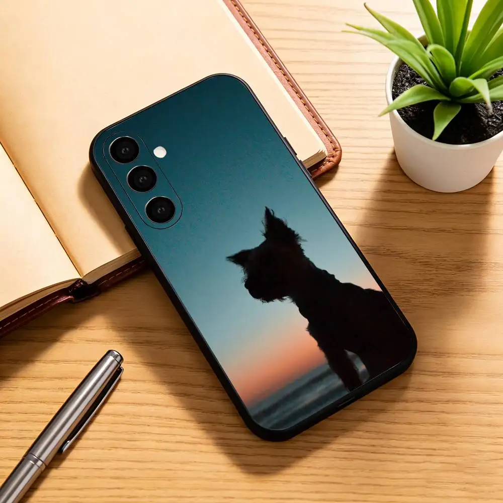 Yorkshire Terrier Cute Dog  Phone Case Black Silicone Soft For Samsung Galaxy A73,A72,A71,A70,A53,A52,A51