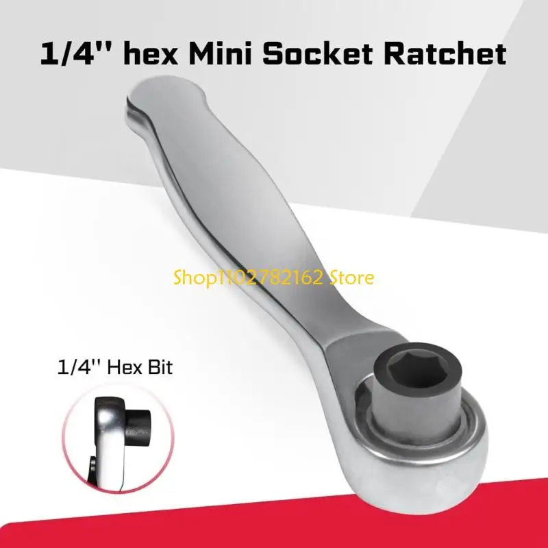 

547B Multipurpose 4Pcs Ratchet Handle And Socket Set 1/4" Drive For Home Garage