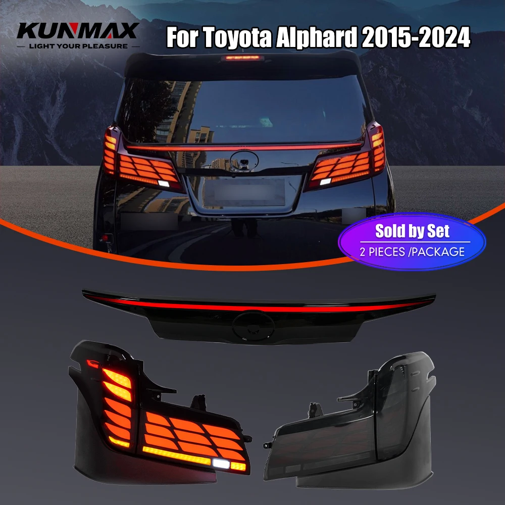 

Задний фонарь в сборе для Toyota Alphard 2015-2024: стоп-сигнал, указатель поворота, фонарь заднего хода, подключение Plug and Play