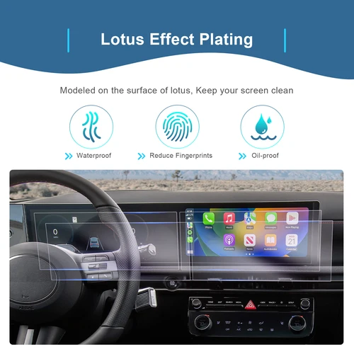 Imagen 1 del producto Vidrio templado para Hyundai Tucson NX4 2024 2025 2026 Protector de pantalla de instrumento LCD de navegación para coche accesorios para automóviles