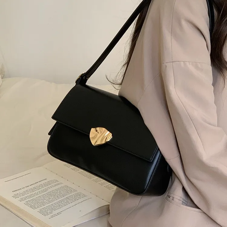 

Vintage Women Flap Shoulder Bags Designer Armpit Handbags Luxury PU Leather Crossbody Bags for Female Small Totes Bolsa