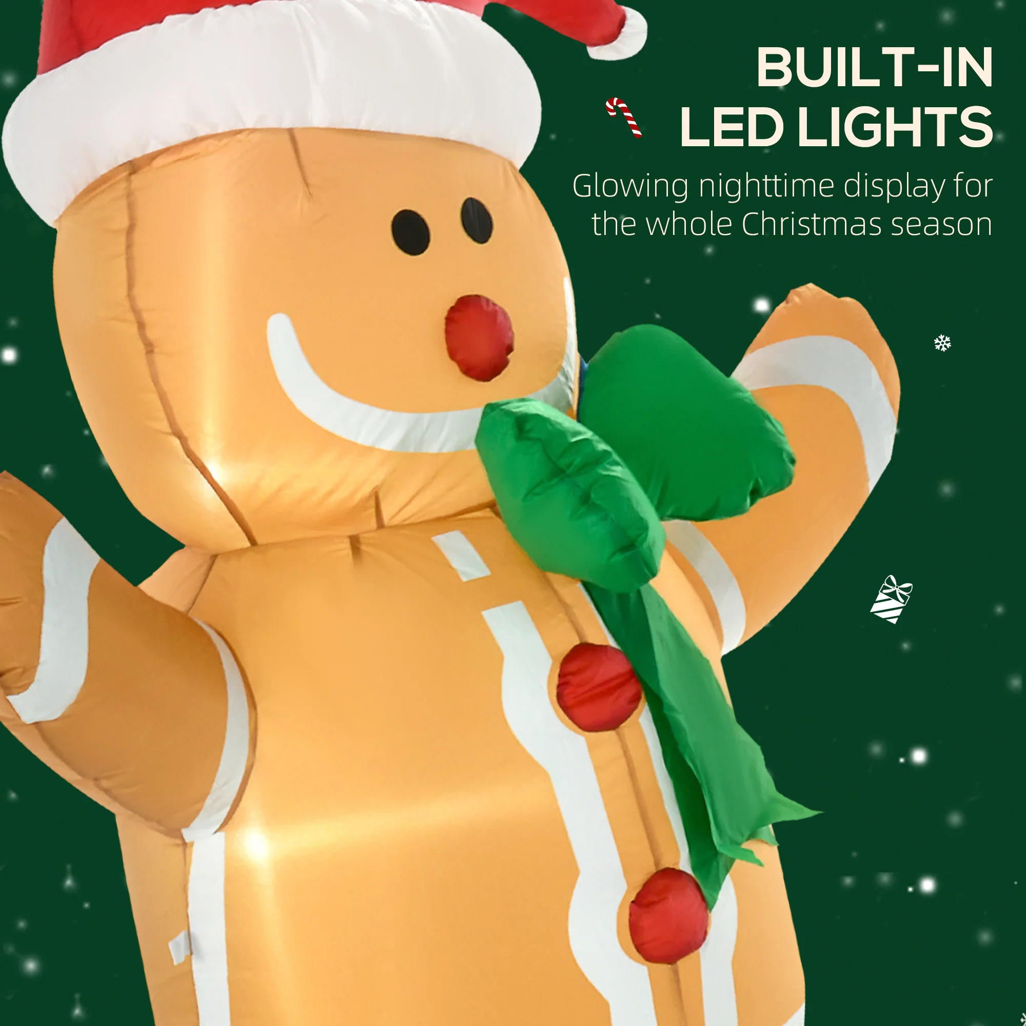 HOMCOM 6ft Christmas Inflatabl - Outdoor Lighting Effects ulasan dan harga