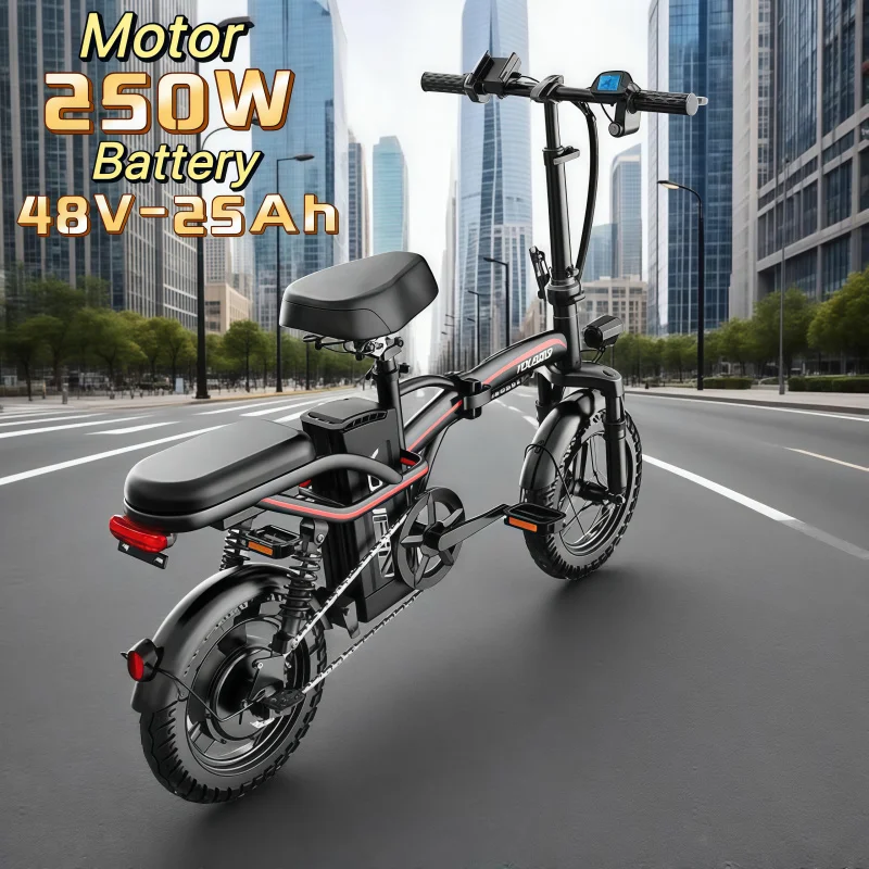 

14-inch portable 250W brushless motor + 48V25AH lithium battery/sale e bike