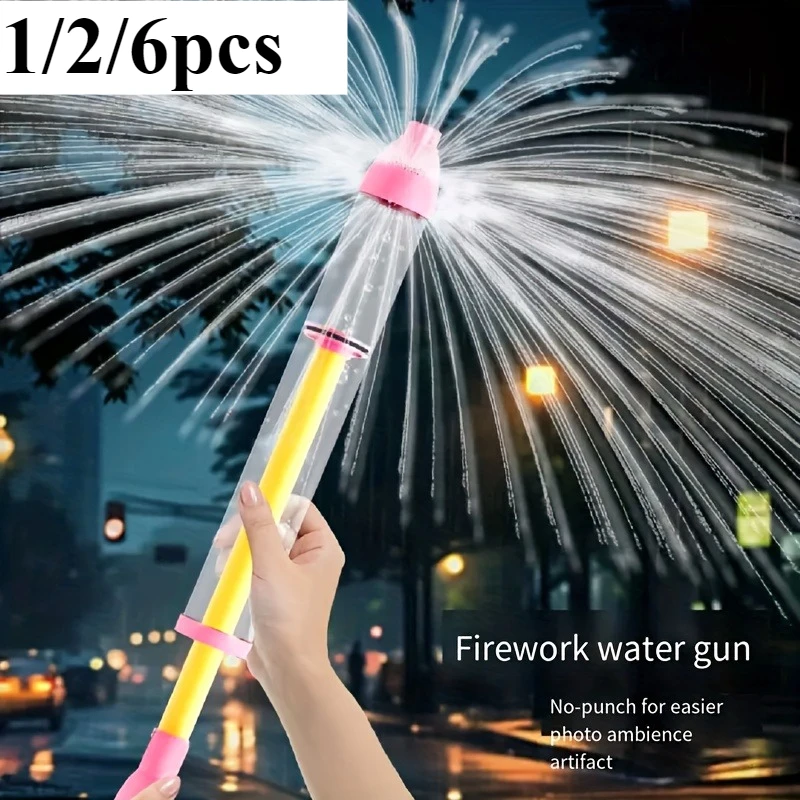 

1/2/6pcs Fireworks Water Gun, Water Amusement Equipment, Suitable for Beaches, Swimming Pools, Rafting, Parties