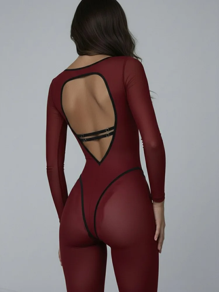 Blifanbo الخريف الشتاء طويلة الأكمام مثير حللا المرأة موضة عارية الذراعين Bodycon المرقعة السروال القصير السيدات بلايسوت غير رسمي جديد