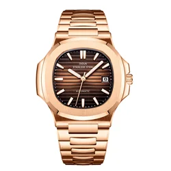 DIDUN Men's Watch Luxury Military Mechanical Automatic watch Stainless Steel Luminous Relogio Masculino