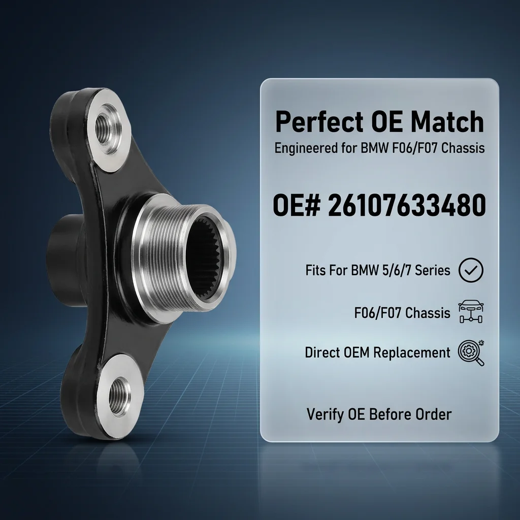 NEW Drive Shaft Differential Flange For BMW Series 5/6/7 F10 550i F20 F01 750i F06 F13 F15 G12 G20 G30 26107633480 81MM 34Teeth