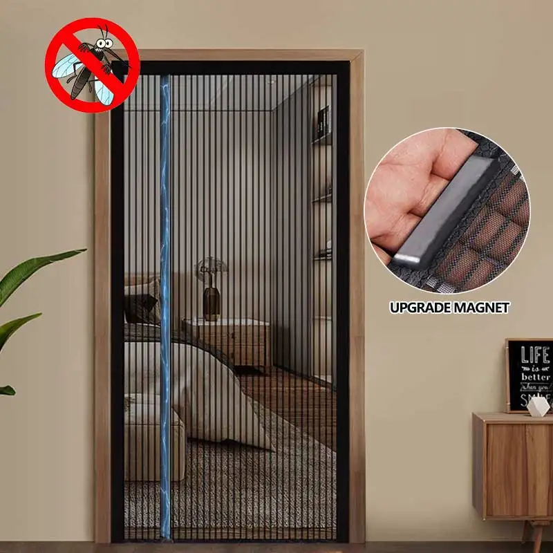 

Летняя магнитная штора от комаров и насекомых, с плотной сеткой, защита от кошачьих когтей, легко устанавливается.
