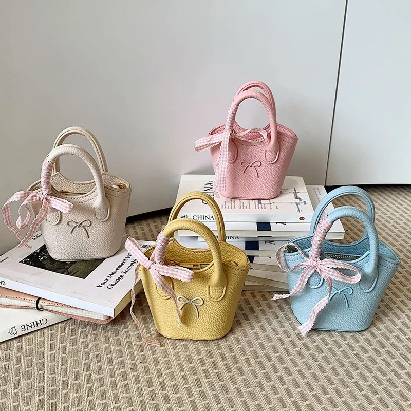 Super Mini Crossbody Coin Purse Lipstick Bag Key Pack Bow Accessories Fashion Handbag Trend Clutch Versatile Bucket Shoulder Bag