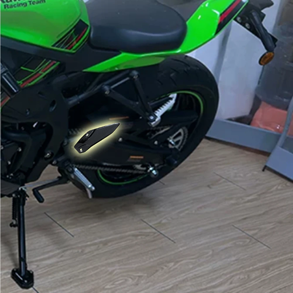 

ZX4R углеродное волокно 2024 для Kawasaki ZX-4R ZX4RR ZX25R 2020-2023, новые модели мотоцикла, аксессуары, пяточные пластины, защитные подножки