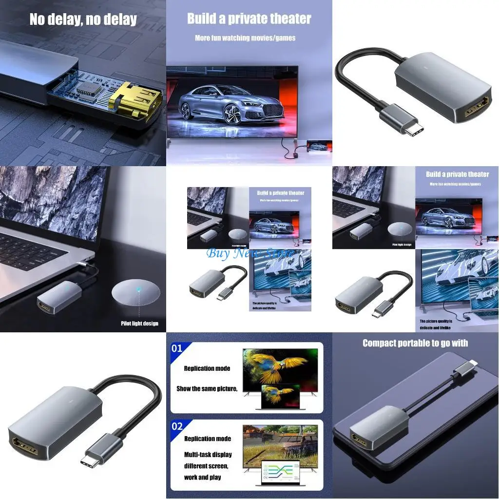

20CE USB Type C Video Adapter, 4K60hz Video Adapter Quick Connection