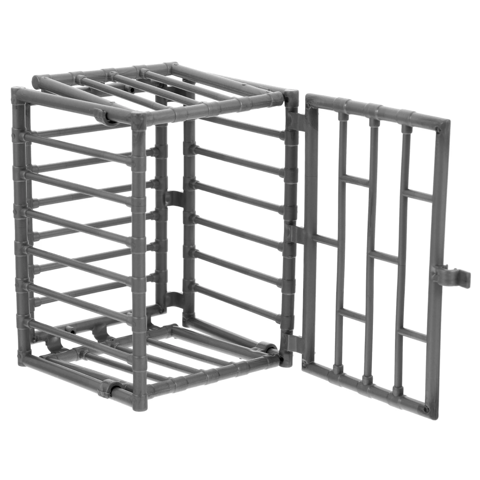 

2 Pcs Beast Fence Model Miniature House Decor Cages Small Play Toys but DIY Plastic Childrens Critter Hanging for Embellishment