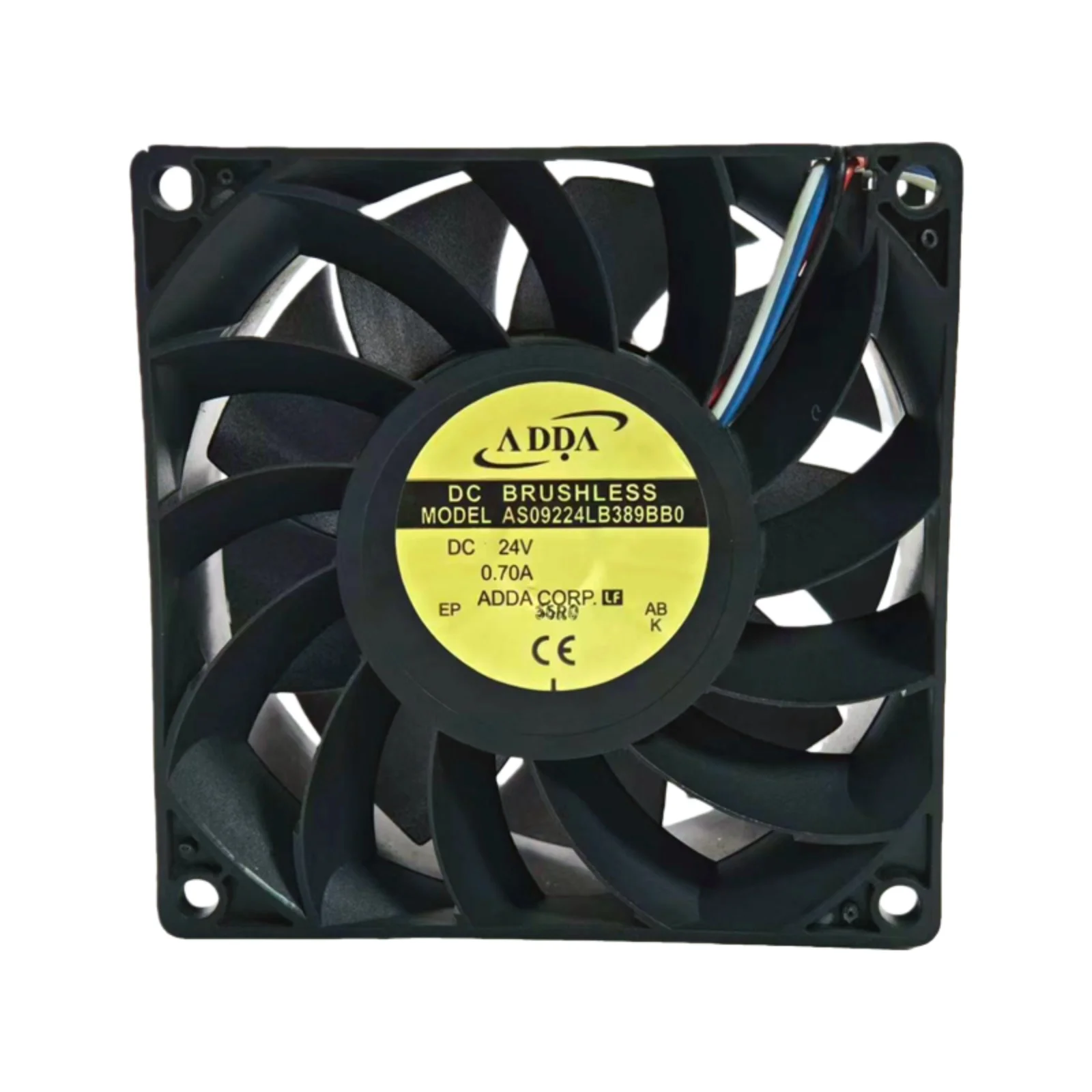 new for ADDA AS09224LB389BB0 24V 0.70A 9238 Ball Bearing 92x92x38mm 5500RPM 106CFM High Airflow Industrial Cooling Fan