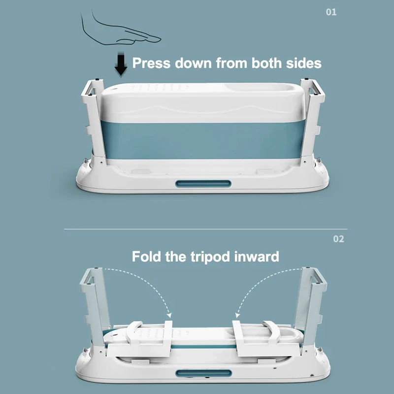 Imagem -05 - Banheira Dobrável Full Body Wash Banheira em Casa para Adultos Barril para Crianças Artefato 136 m