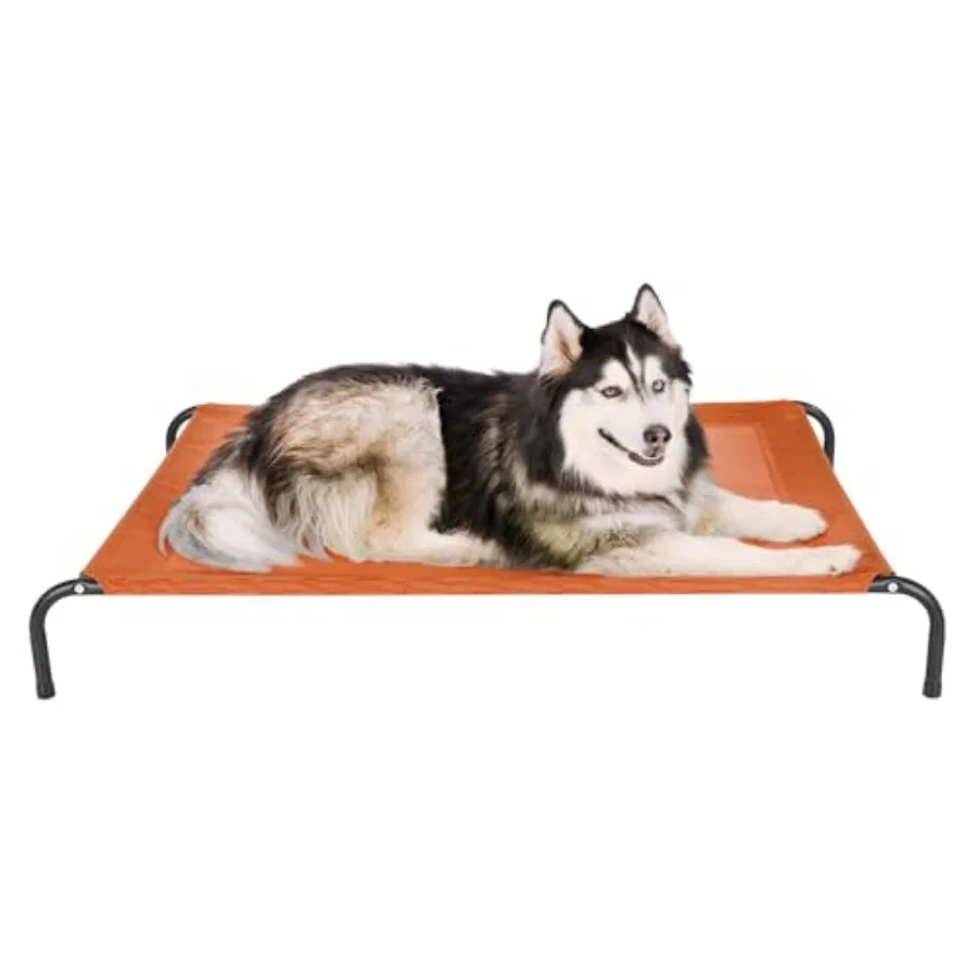 

Elevated Pet Cots - Cooling and Breathable Nylon Mesh Hammock for Dogs/Easy-to-Assemble/Durable and Reinforced/Perfect for Rest