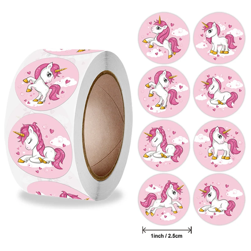 100-500pcs Reward Stickers for Kids Cute Cartoon Animals Unicorn Stickers School Teacher Classroom Supplies Children Gifts Decor