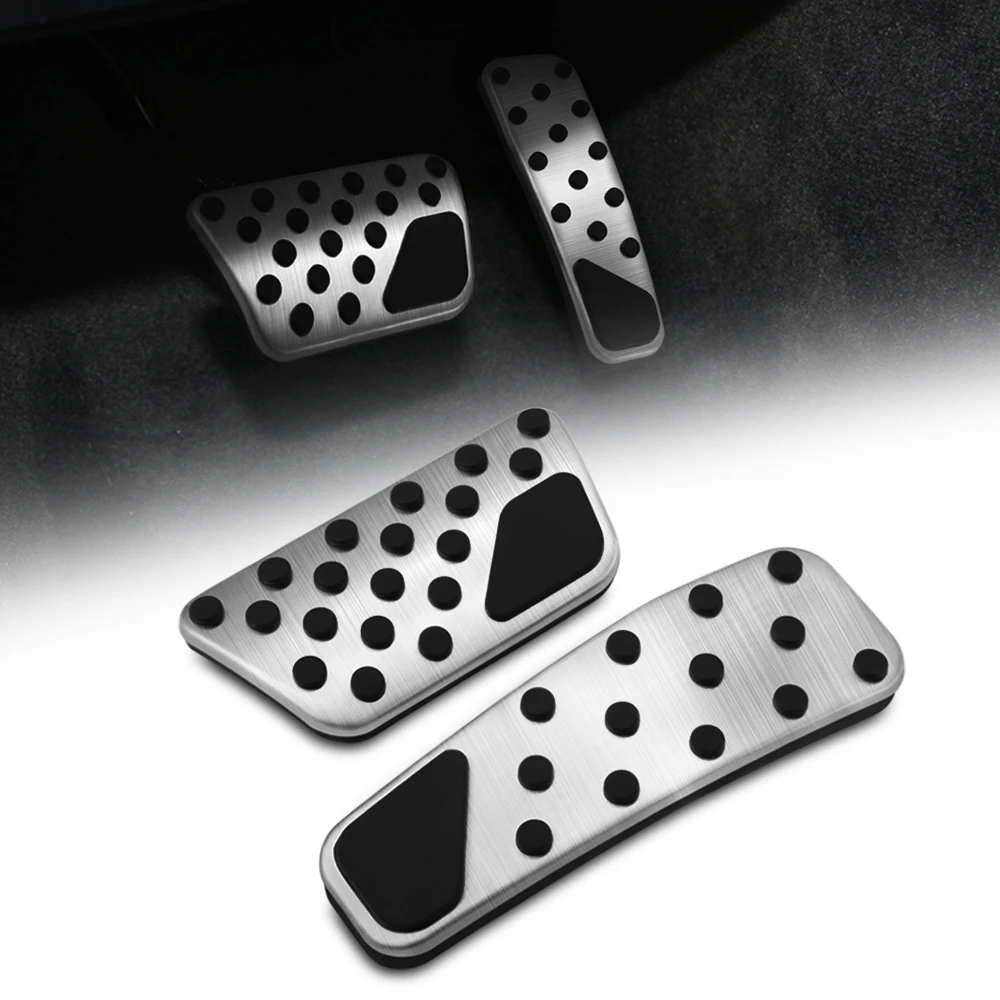 Sport Pedal Pads Set – Non-Slip Aluminum Alloy & Rubber – Compatible With Dodge Challenger/Charger 2009-2019 & Chrysler 300 2014-2019 – No Drill Install – Blue