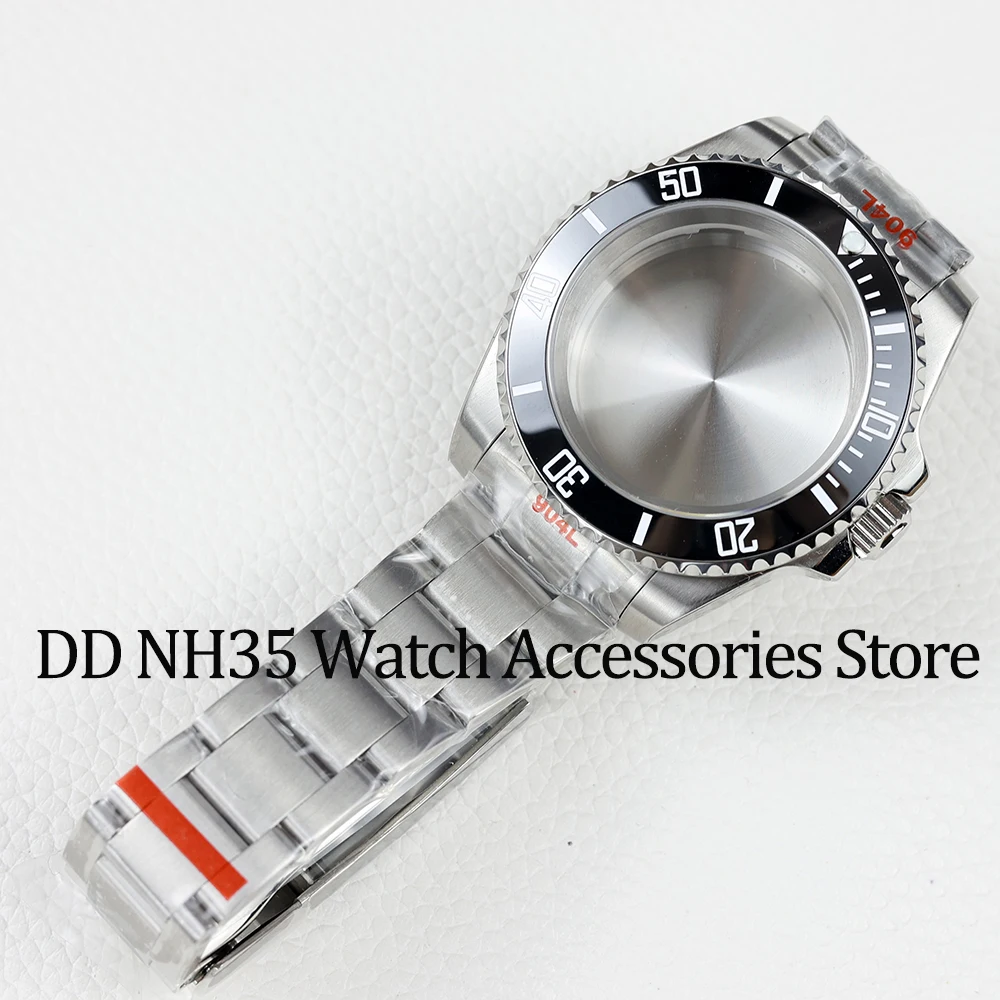 40mm NH35 Case Stainless Steel Oyster strap Sapphire Glass Waterproof Fit NH35 NH36 movement 28.5mm Dial  submariner Watch Case