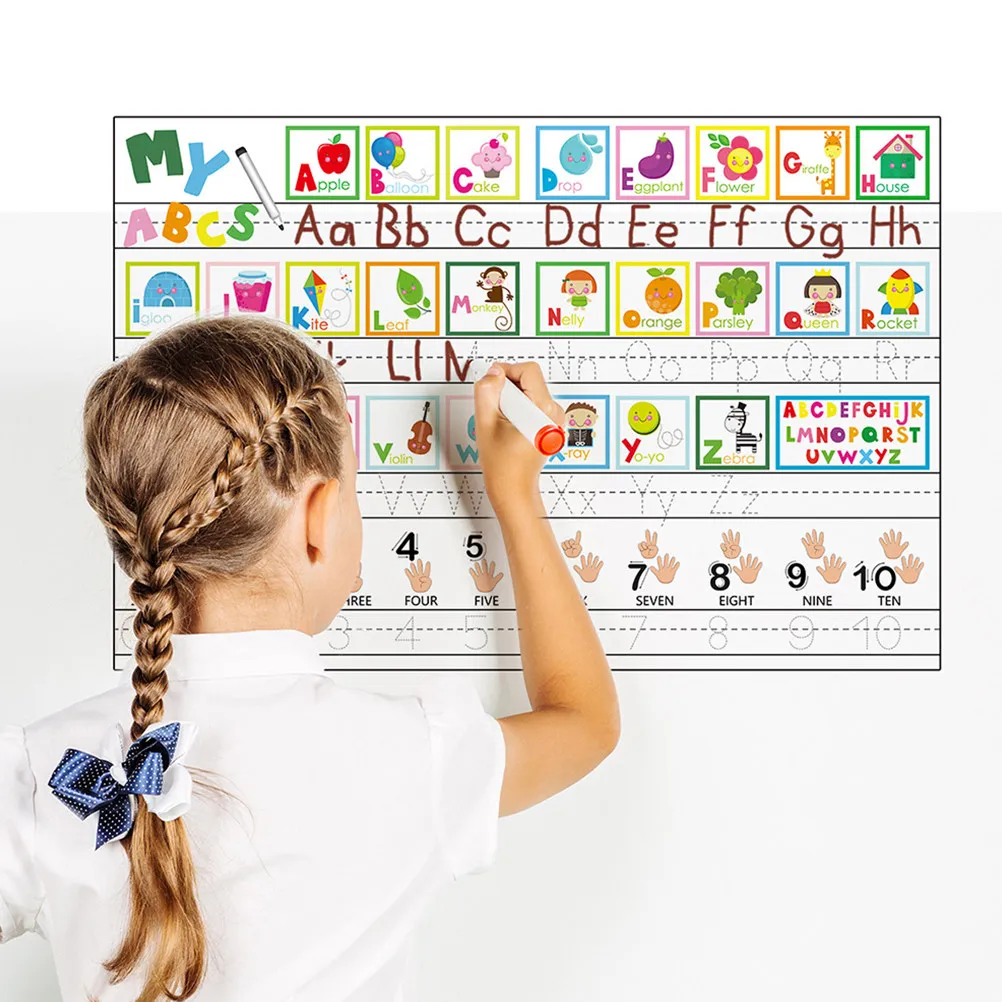 

1Set Alphabet Wall Sticker PVC Educational Bedroom Wall Decal Colorful Learning Study Letter Decal for Kids Nursery Kindergarten