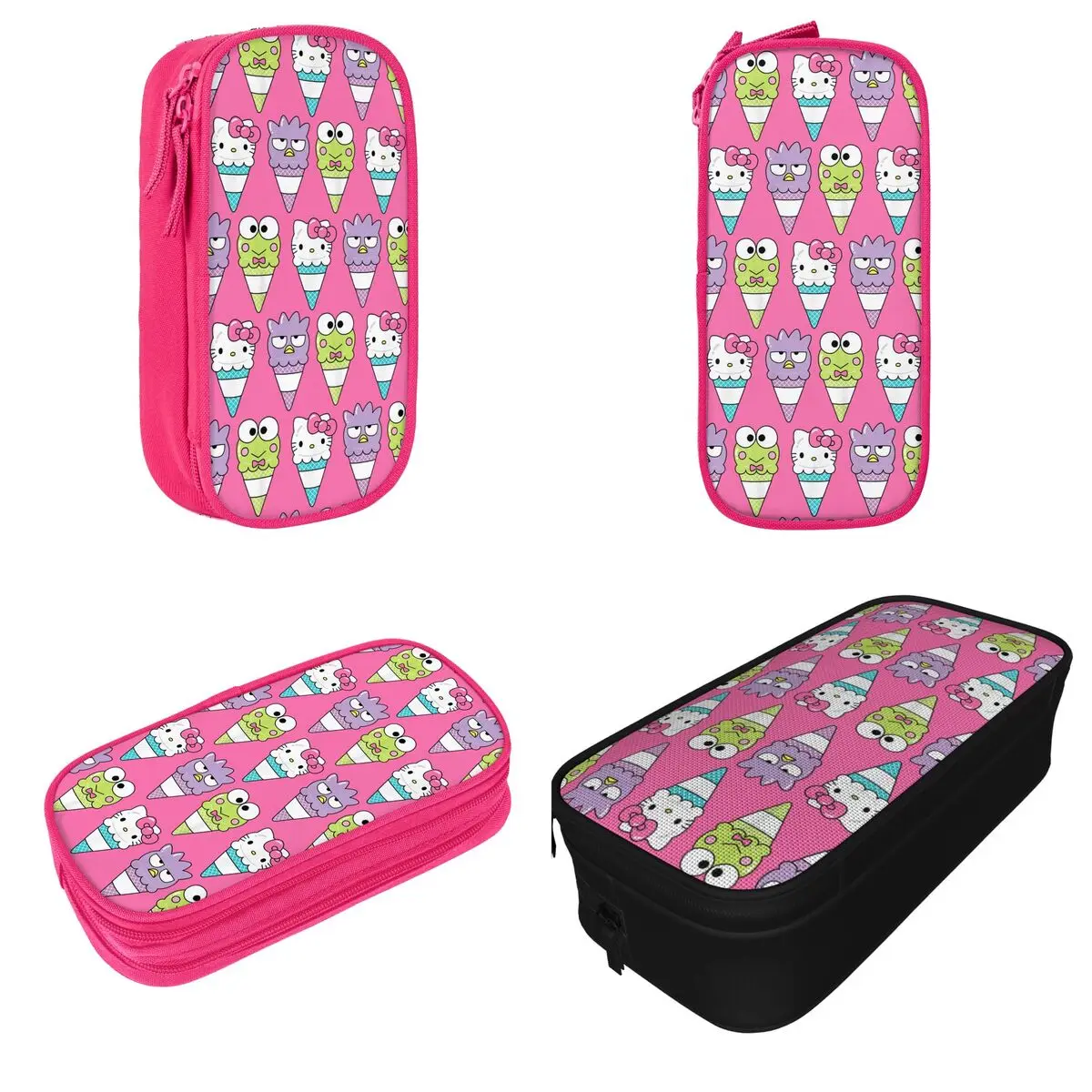 Keroppi Hello Kitty Badtz Maru Pencil Case Lovely Pen Box Bag Girls Boys Big Capacity Students School Zipper Pencilcases