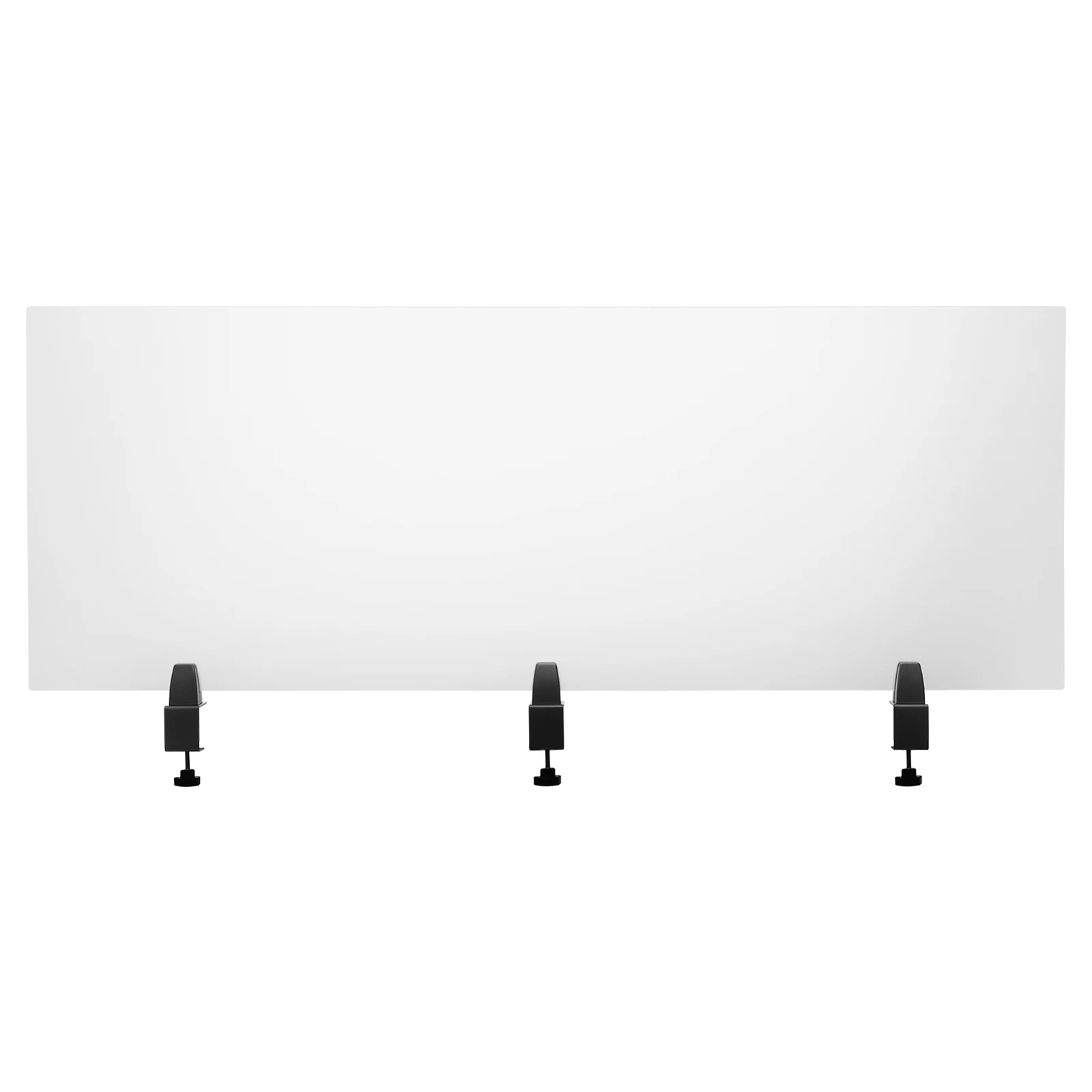 Cloison de bureau translucide de 60 pouces avec support à pince, diviseur en acrylique moderne crée un espace de travail privé dans les bureaux à plan ouvert