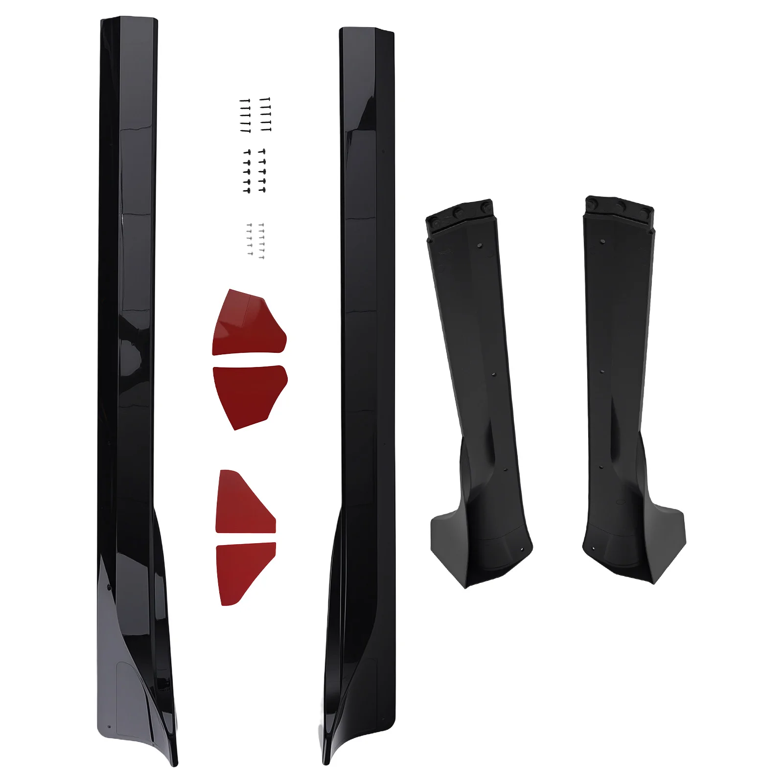 Body Kit Side Skirt Lip for Tesla Model Y 2021-2024 Black ABS Extension Panel