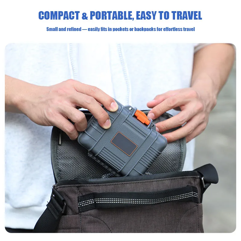 VOLODYMYR Mini-Aufbewahrungstasche für DJI Osmo Action 6, harter wasserdichter Schutz, Sicherheitsbox, Tragetasche, Kamerazubehör