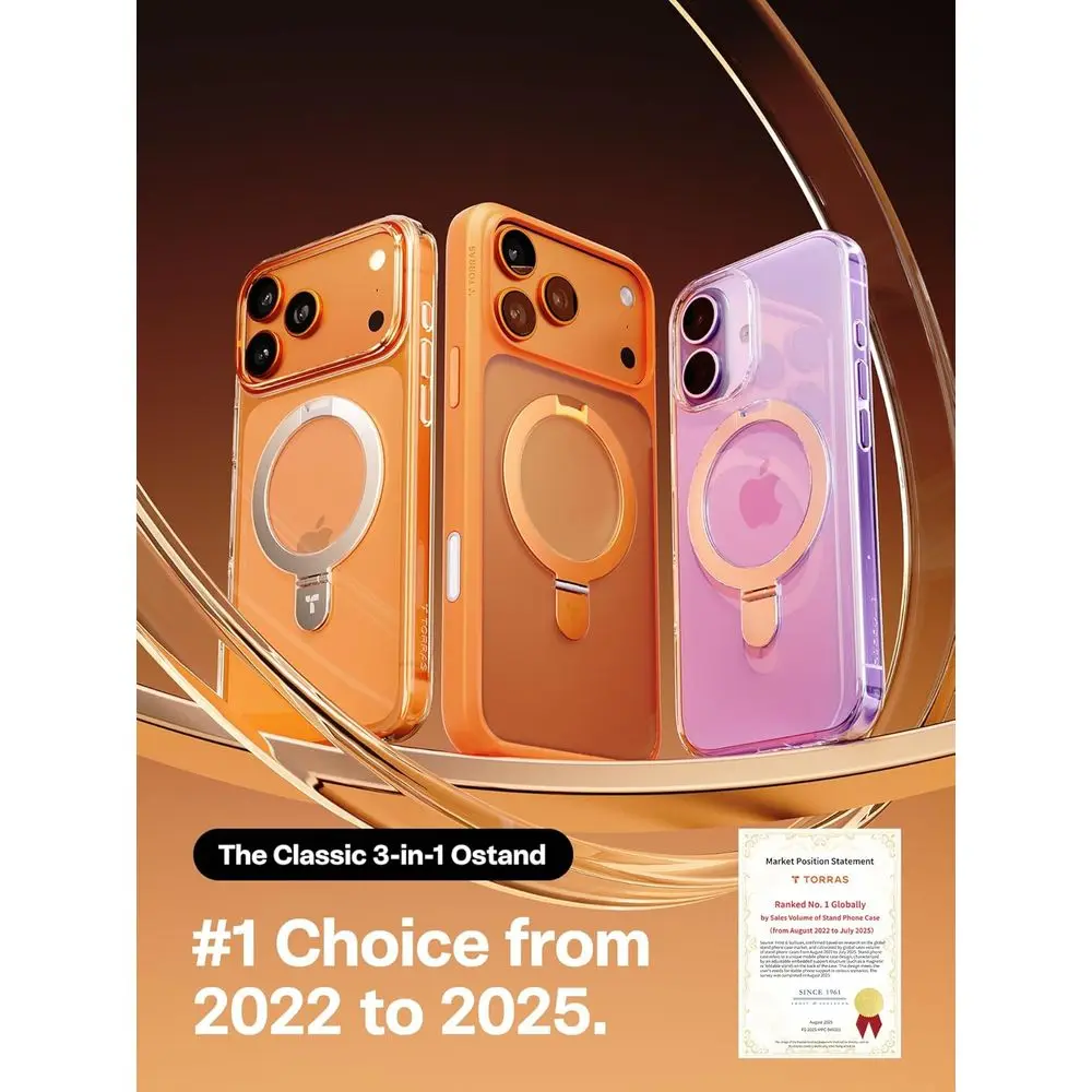 voor iPhone 17 Pro Max hoesje met standaard, camerabedieningsknop, geschikt voor MagSafe, bescherming van militaire kwaliteit, doorschijnend slank zacht