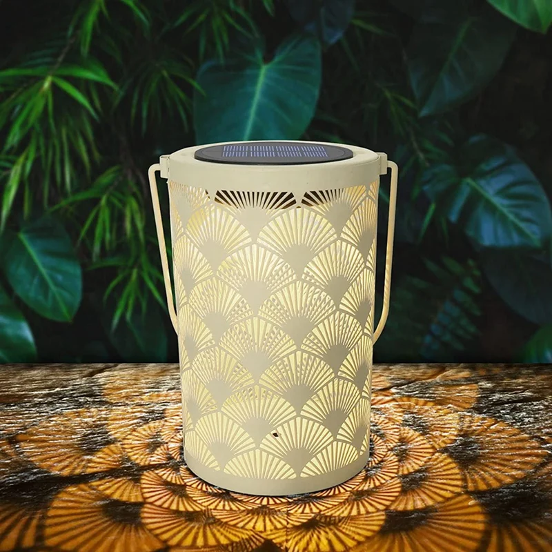 Farol Solar de mesa impermeable, lámpara colgante de jardín, decoración con mango