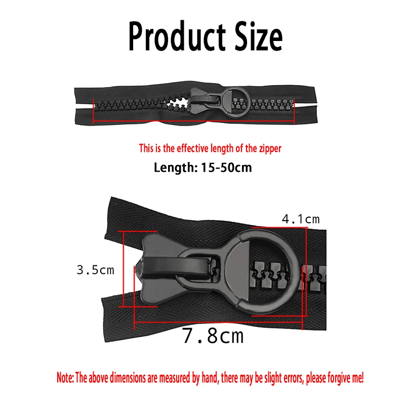 1ks garment unstoppable kapsa zips 25cm extra velký pryskyřice na zip barva ne nekonečné zamknout zipy tužka brašna ozdoba zip